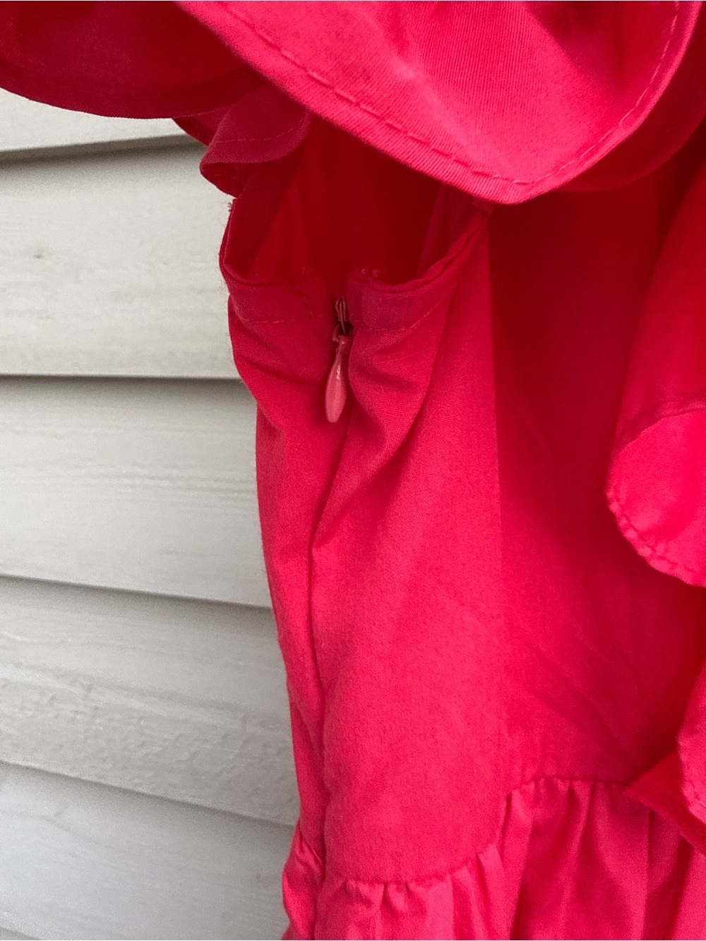 Entro Red Ruffle V-Neck Mini Dress Size M - Picture 6 of 11
